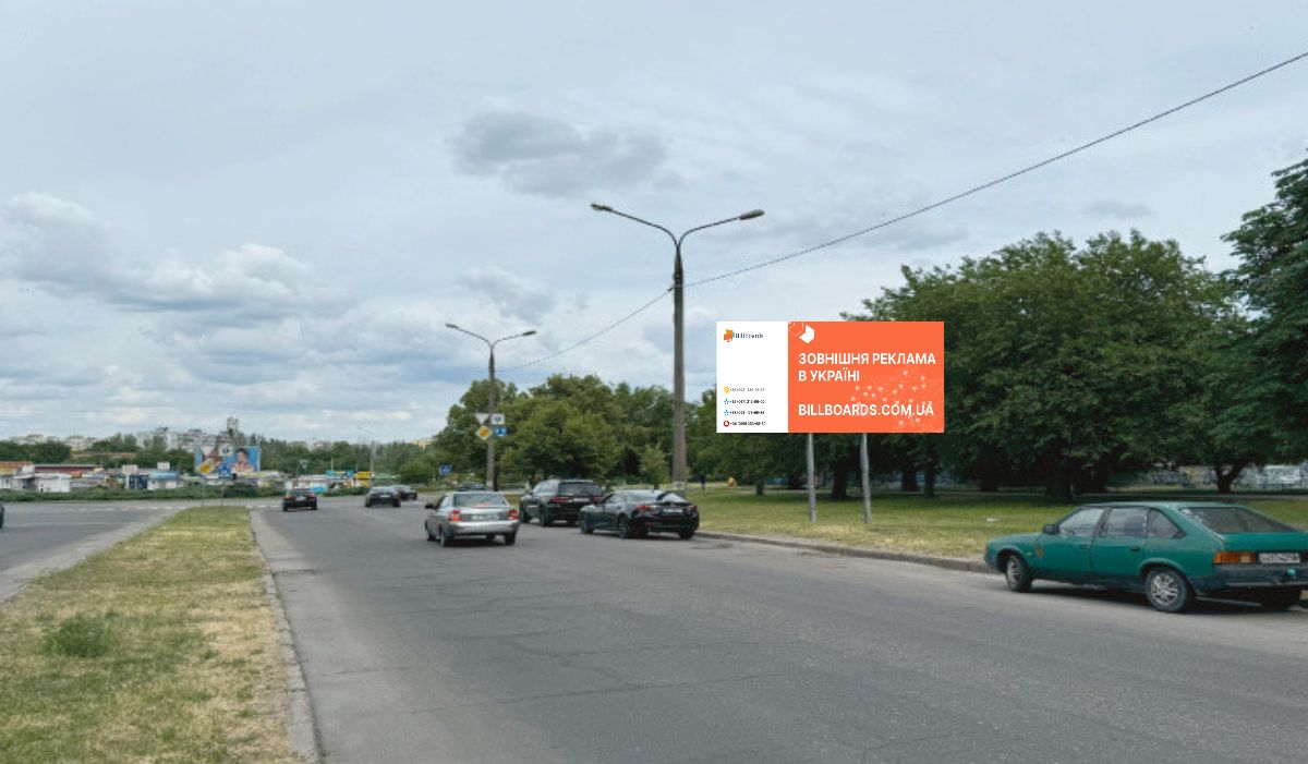 Billboard Zaporizhzhya,  av.Uvilejnij, centr Hortic'kogo rajonu (miz st. Lahtins'ka ta Zap.Kozactva)