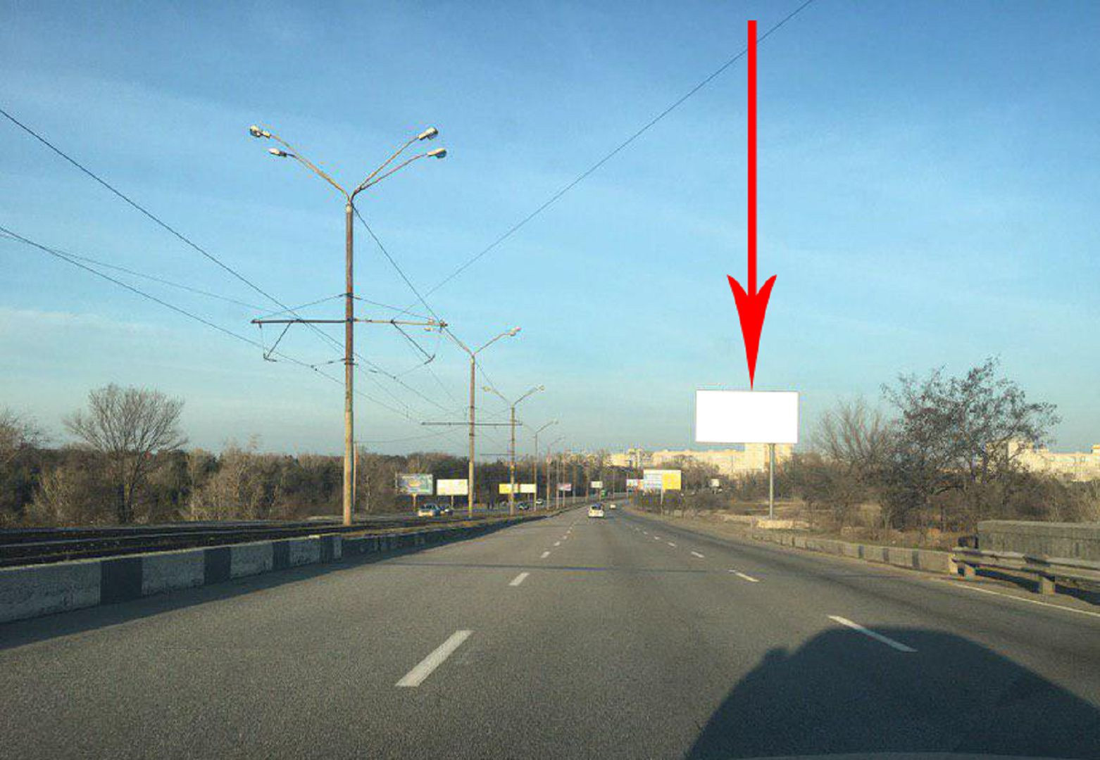 Billboard Dnipropetrovsk,  Kajdac'kij mist, z'izd u napramku z/m Lomovij (Frunzens'kij)