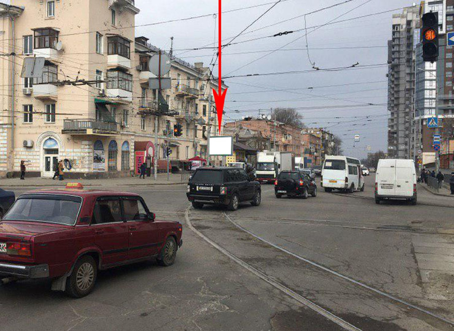 Backlight Dnipropetrovsk,  st. Smidta - prosp. Puskina, bila svitloforu