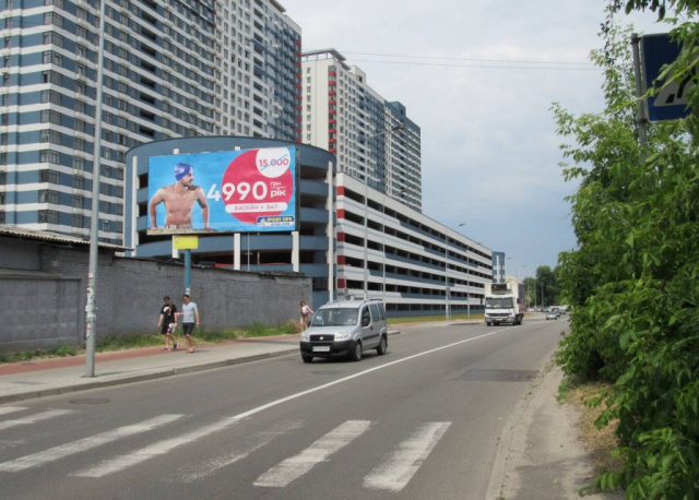 Billboard Kyiv,  Sverstuka Evgena st., 52/1 (ZK Rusaniv Residence, ZK Galaktika, Tehnicnij licej), v napramku Brovars'kij prosp.