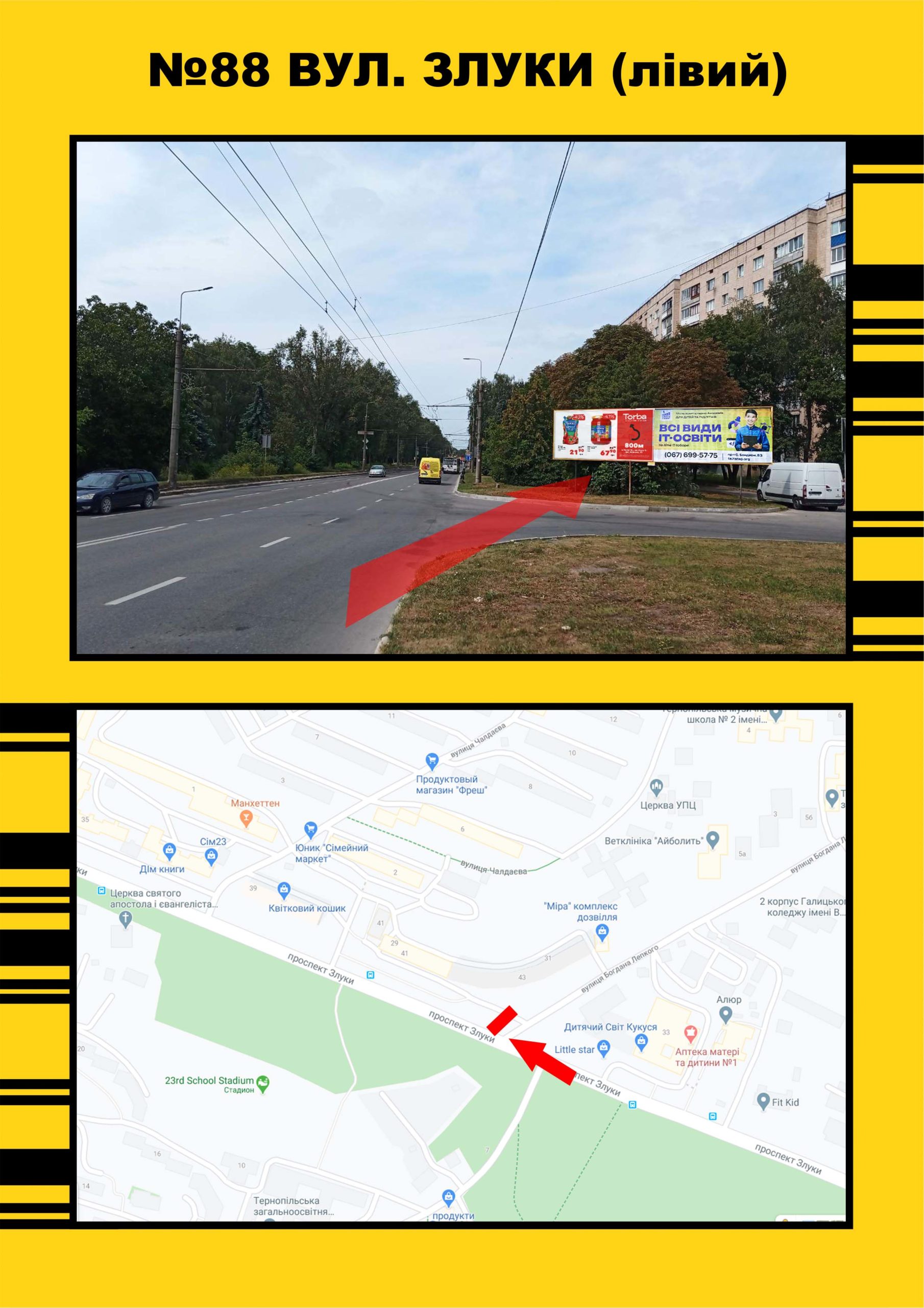 Billboard Ternopil,  Zluki
