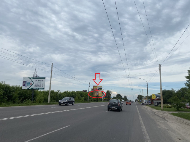 Billboard Lutsk,  Rivnens'ka_viizd z mista v storonu Strumivki (niznij)