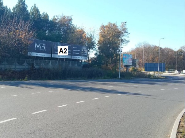 Billboard Khmelnitsky trasi,  VOG viizd z mista v storonu Kamanca