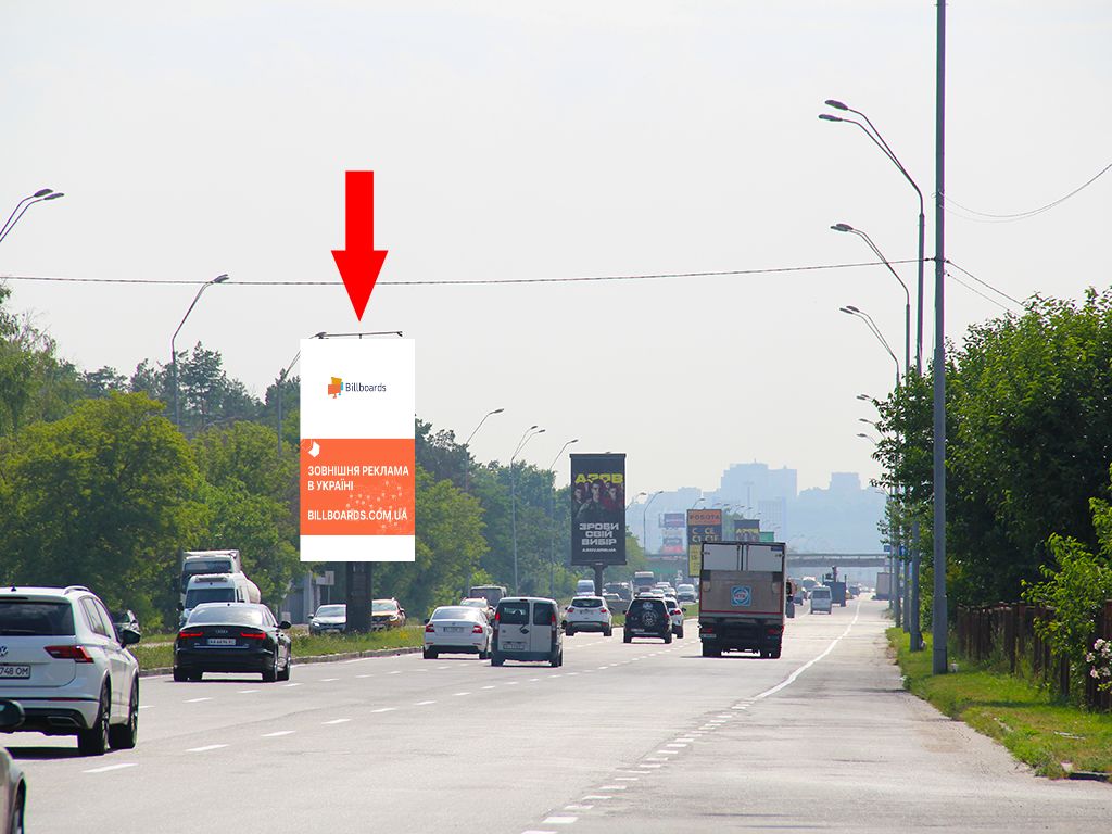 Billboard Kyiv,  Brovars'kij av., 37, rozdil'nik, v storonu st.m. "Lisova", centru