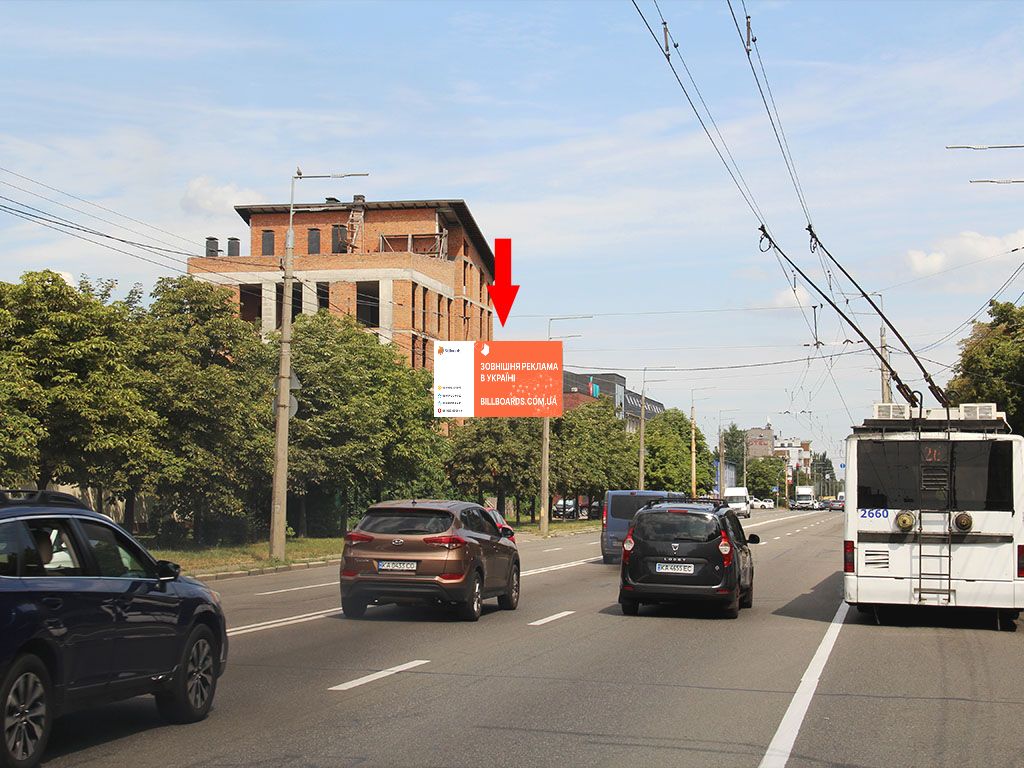 Billboard Kyiv,  Vigovs'kogo st. (ranis Marsala Grecko st.) - st. Sunicna, v bik av. Pravdi, TRC "Retrovil'"