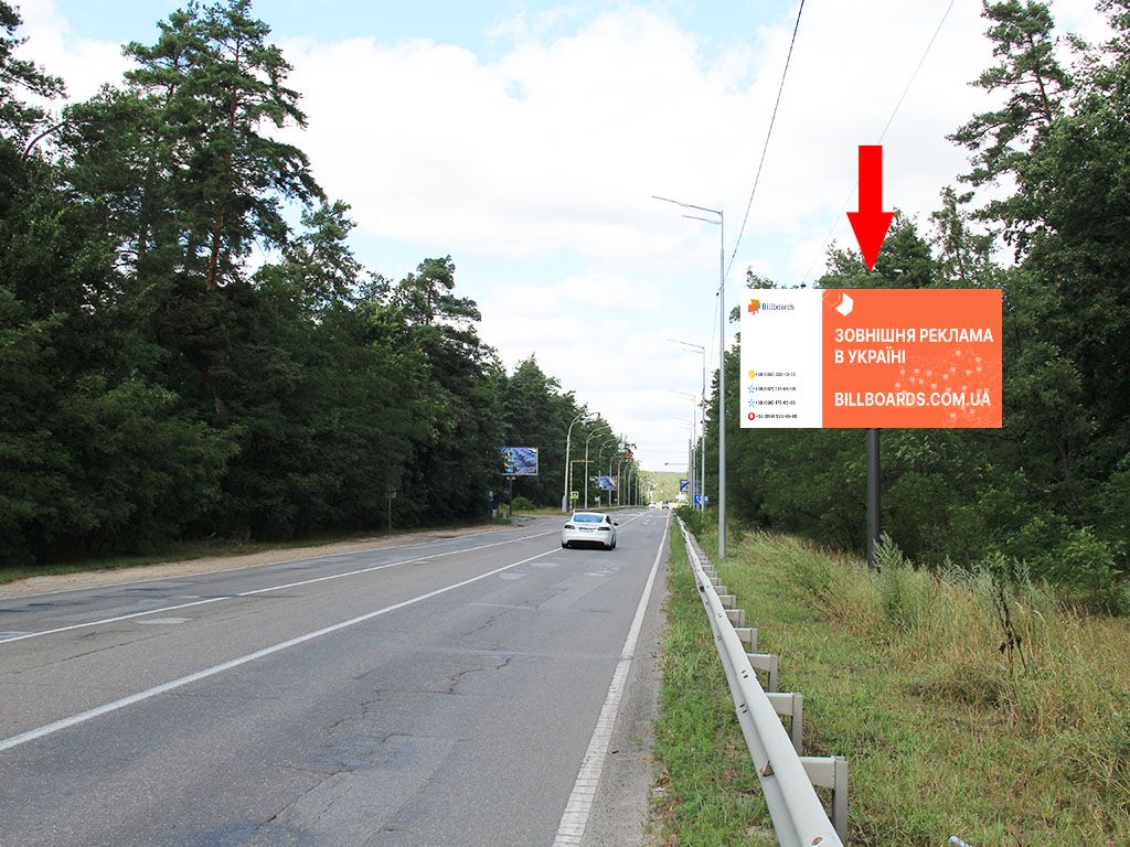 Billboard Kyiv,  Mins'kij av., 1 km. vid Velikoi kil'cevoi avtomobil'noi dorogi, z Kieva