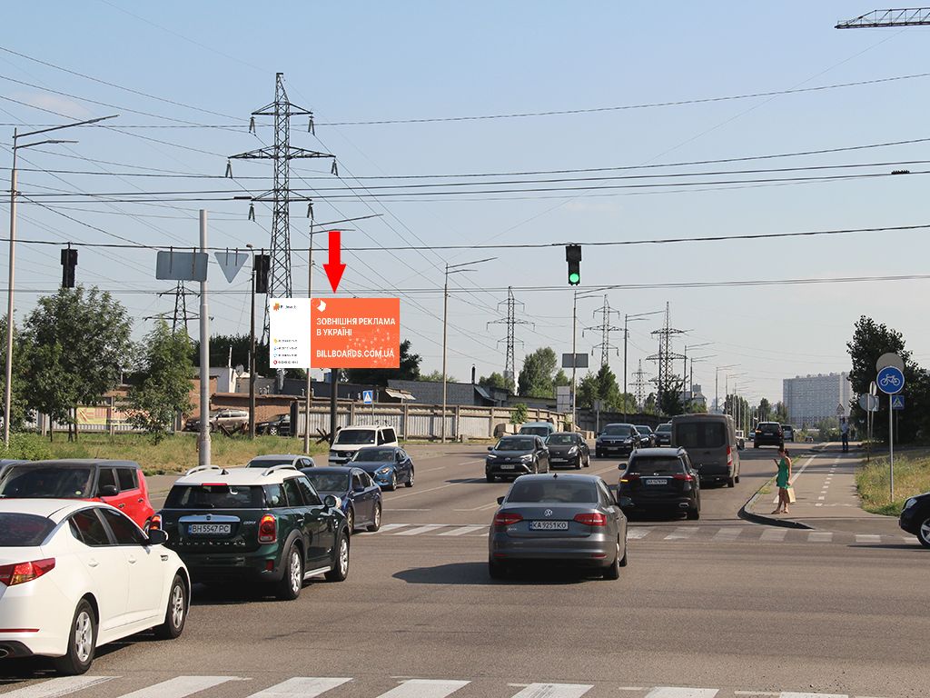 Billboard Kyiv,  Kul'zenkiv sim'i st. (kolis. Degtarenka st.) - st. Polarna, v storonu TRC "Karavan", st. Lugova