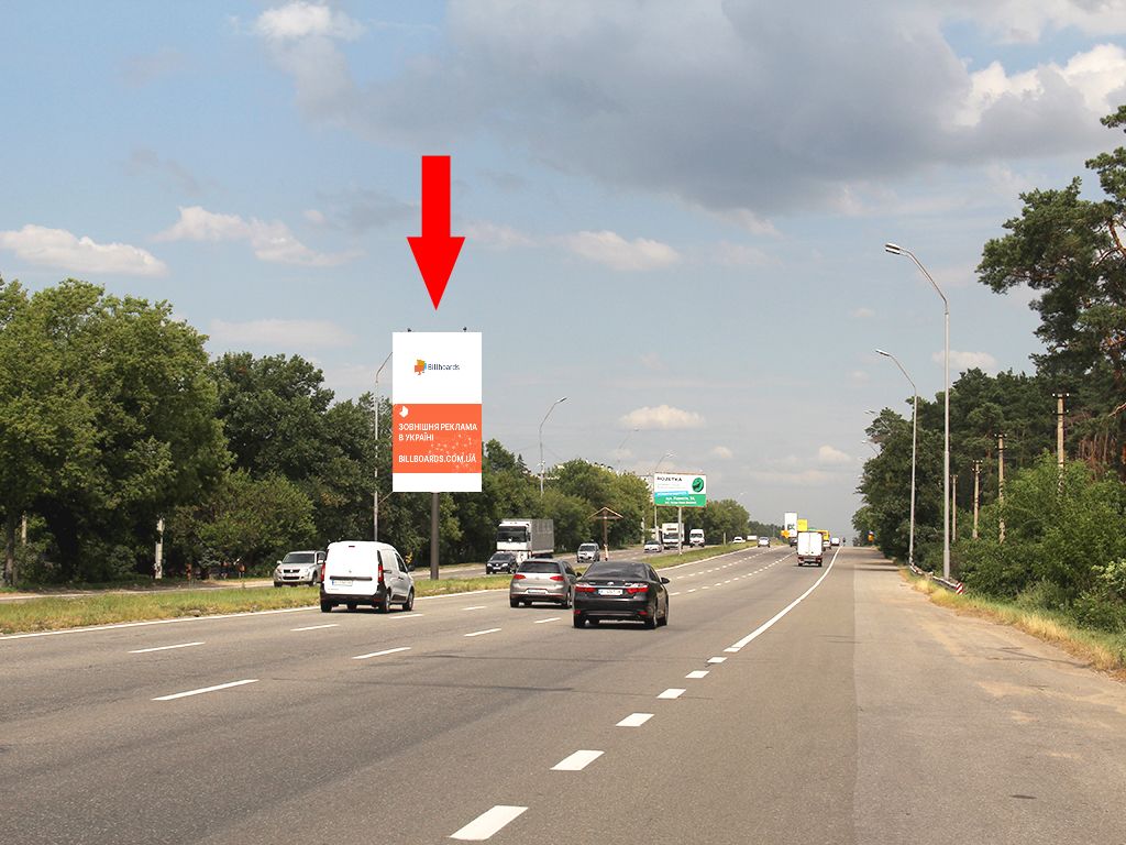 Billboard Kyiv,  Brovars'kij av., 65 - st. Radistiv, rozdil'nik, z centru