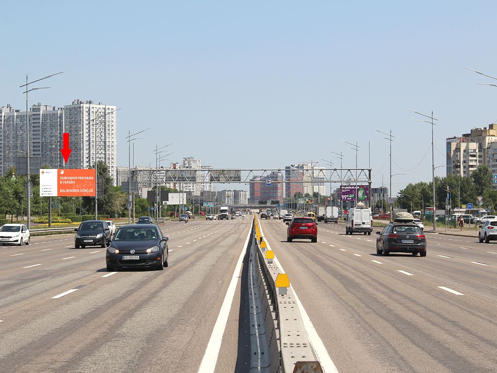 Billboard Kyiv,  Bazana av., navproti TRC "Piramida", v storonu st. m. "Harkivs'ka", z centru