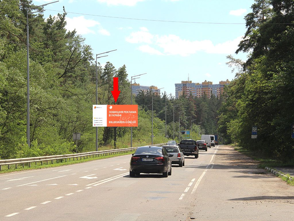 Billboard Kyiv,  Mins'kij av., 1 km. do Velikoi okruznoi dorogi, v centr