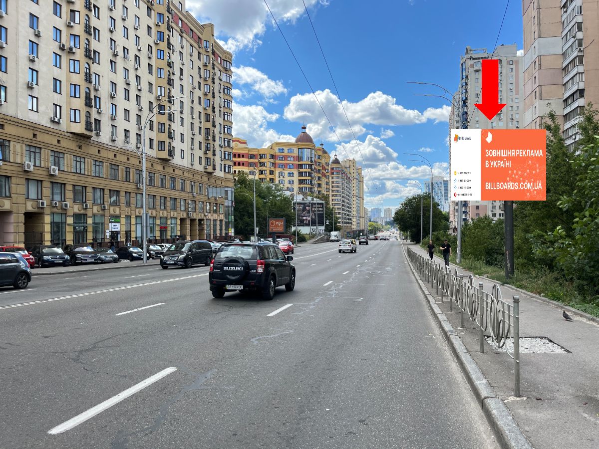 Video billboard Kyiv,  Cornovola st., 8, v bik av. Berestejs'kogo (kolis. av. Peremogi), (rolik 10 sek, 1 vihid/1,5 hvilini)