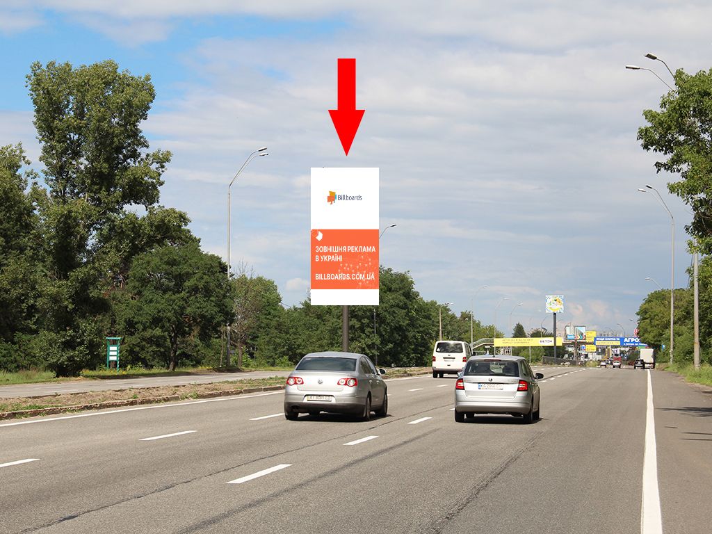 Billboard Kyiv,  Brovars'kij av., rozdil'nik, 500 m do v'izdu v Brovari