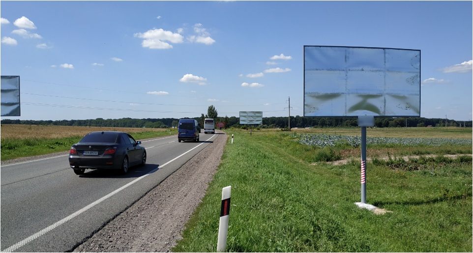 Billboard Lviv route,  Trasa M-06 Kiiv-Cop, Ob'izna doroga z Kieva pered Gamaliivkou, livij