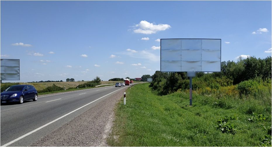Billboard Lviv route,  Trasa M-06 Kiiv-Cop, Ob'izna doroga z Kieva pisla Gamaliivki, pravij
