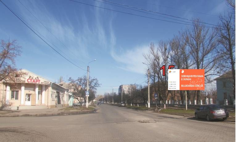 Billboard Slovyansk,  perehresta st. Tors'ka/st. Central'na (r-n vijs'kkomat)