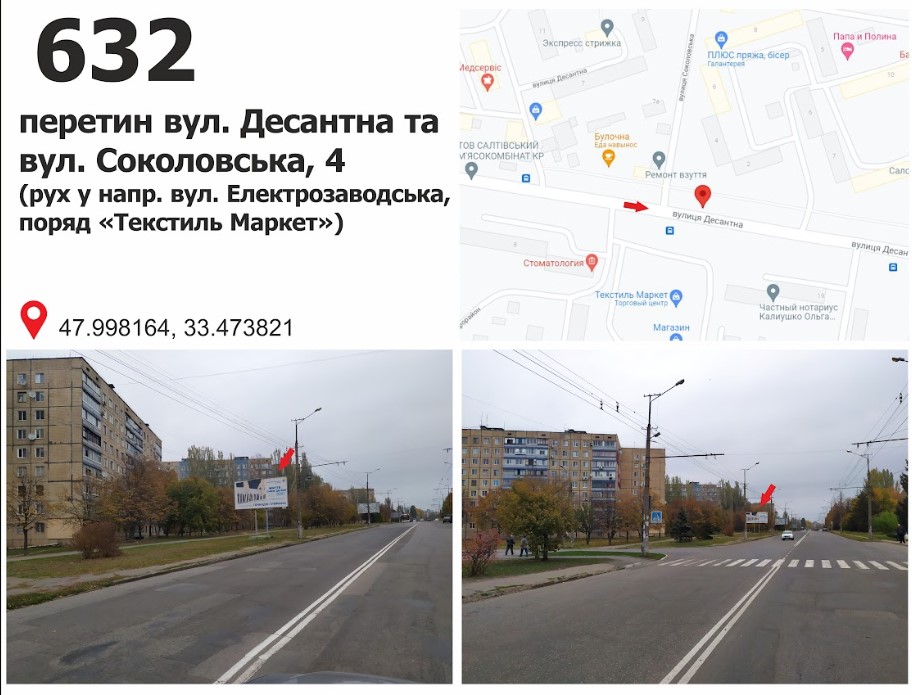 Billboard Krivy Rig,  mkr. 4 Zarecnyj  - st. Pankeeva, 4,  dv-e k st. Elektrozavodskaa