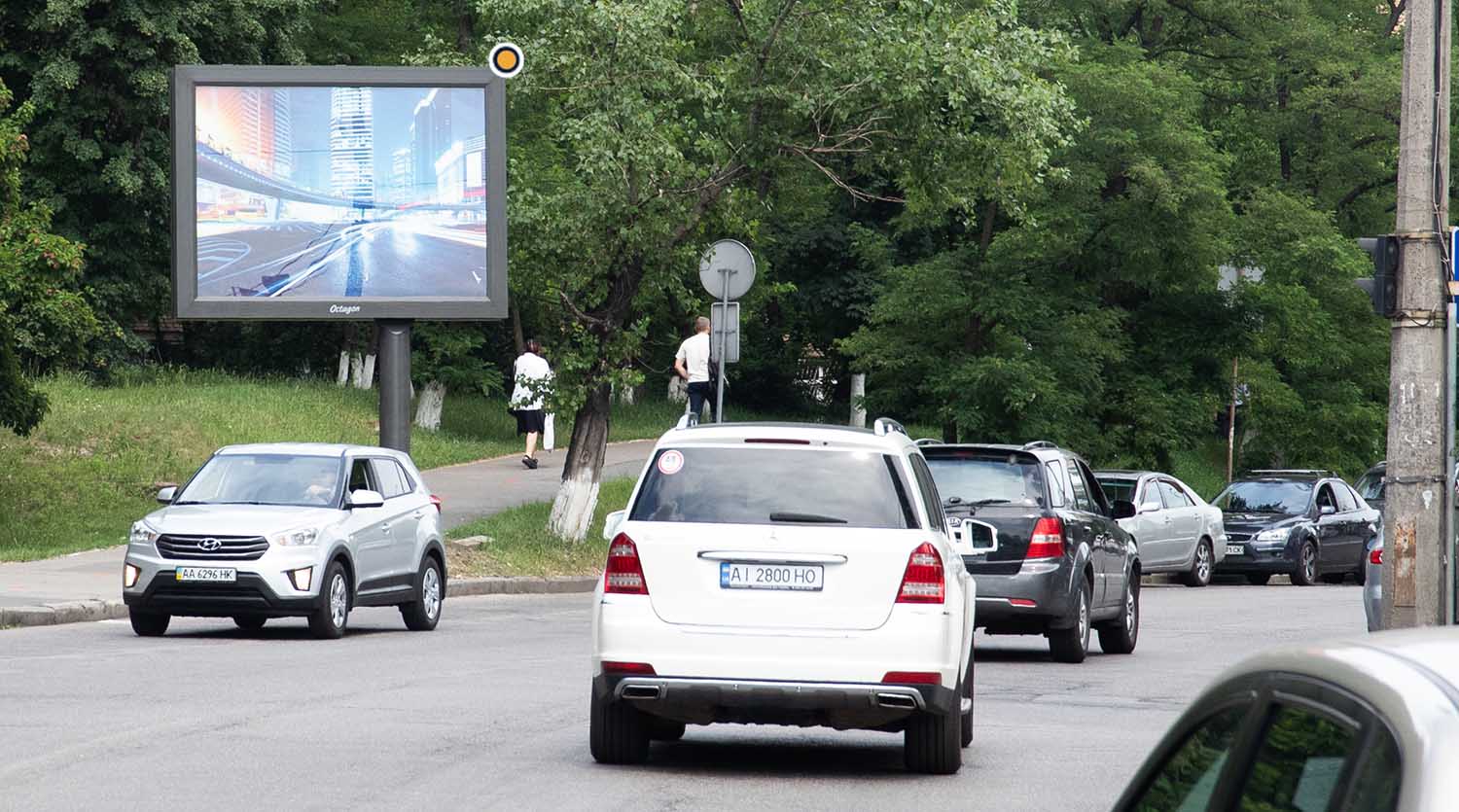 Video billboard Kyiv,  Evgena Konoval'ca st., 29