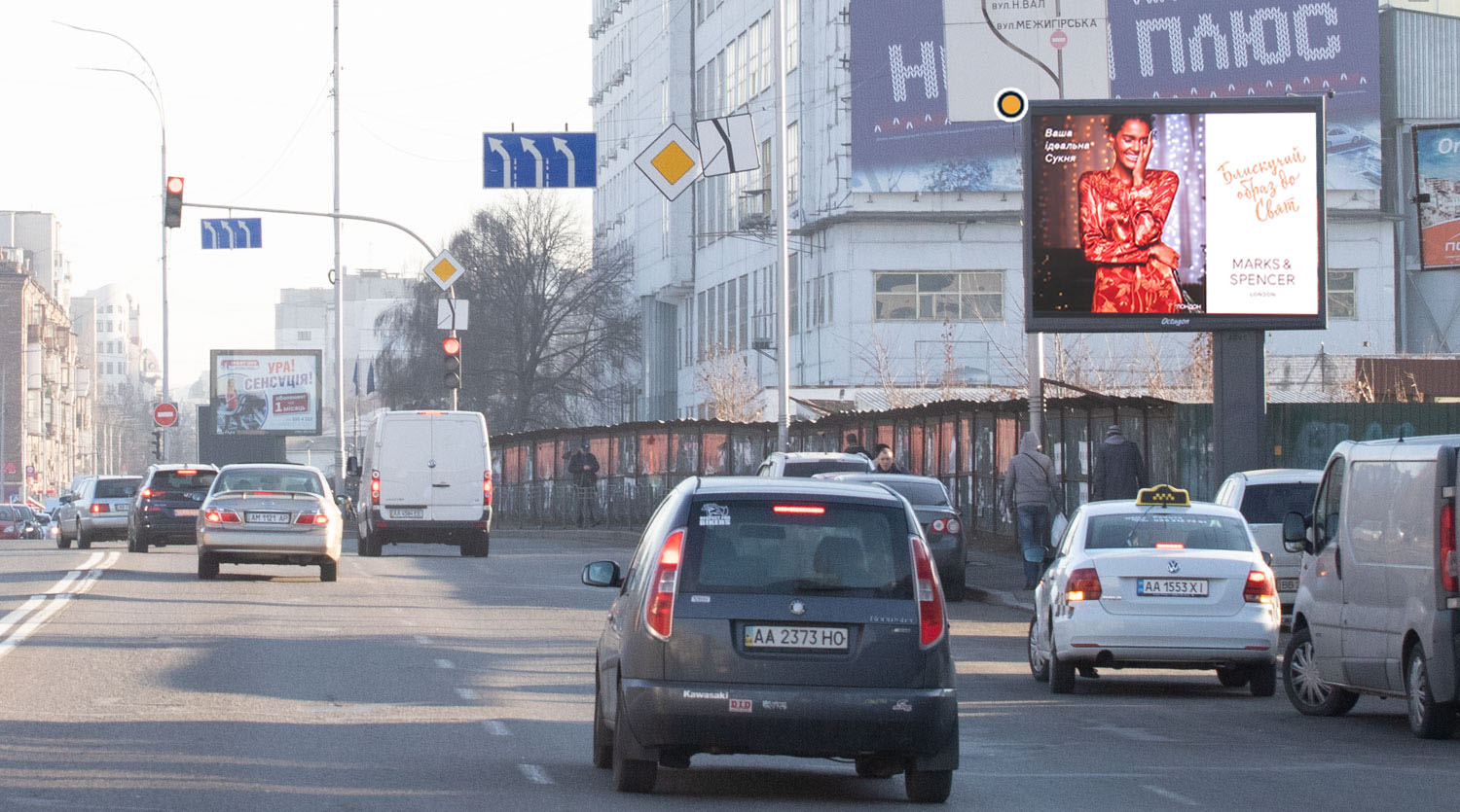 Video billboard Kyiv,  Mezigirs'ka st. 85, bila AZS