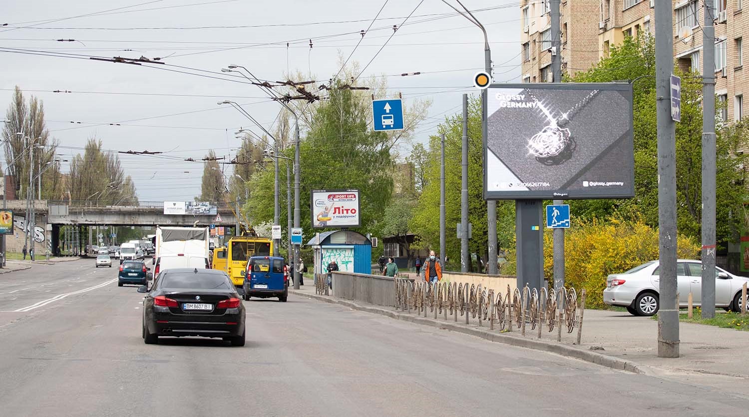 Video billboard Kyiv,  Oleksandra Dovzenka st. 14