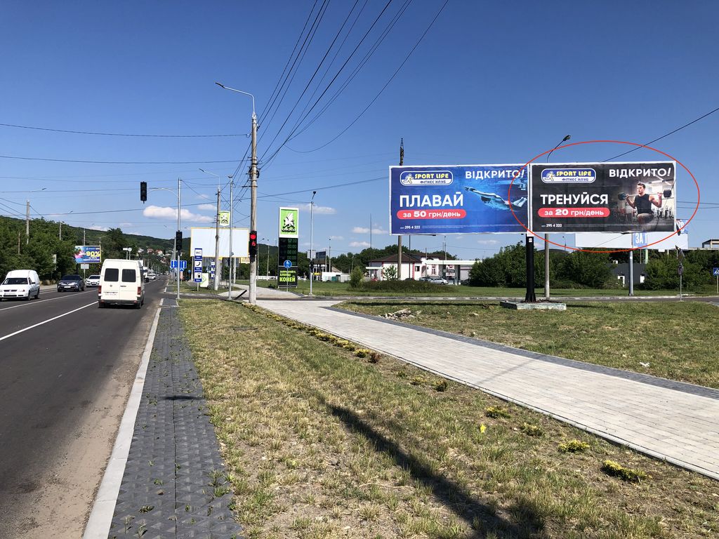 Billboard Chernivtsi,  Kalinivs'ka-Hotins'ka (zaizd na Kalinivs'kij rinok zi st. L'vova) pravij