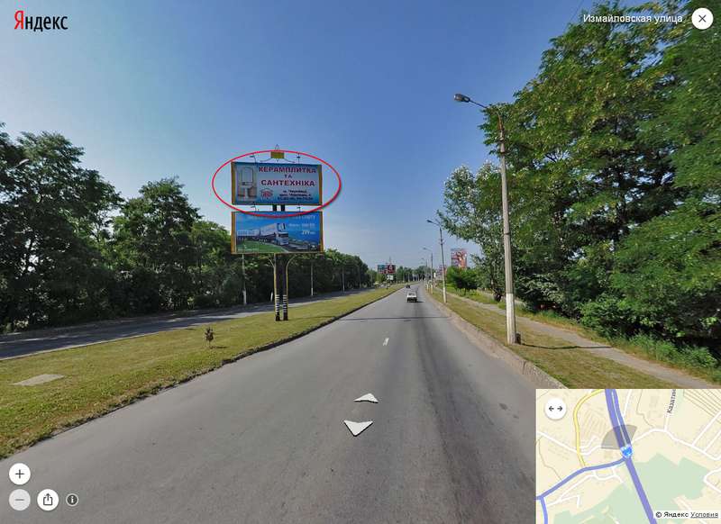 Billboard Chernivtsi,  Izmajlivs'ka (do Kalinivs'kogo rinku) verhnij