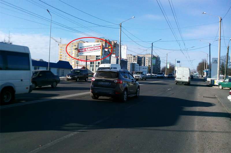 Billboard Khmelnitsky,  Miru - Avtovokzal (avtosalon, do centra)