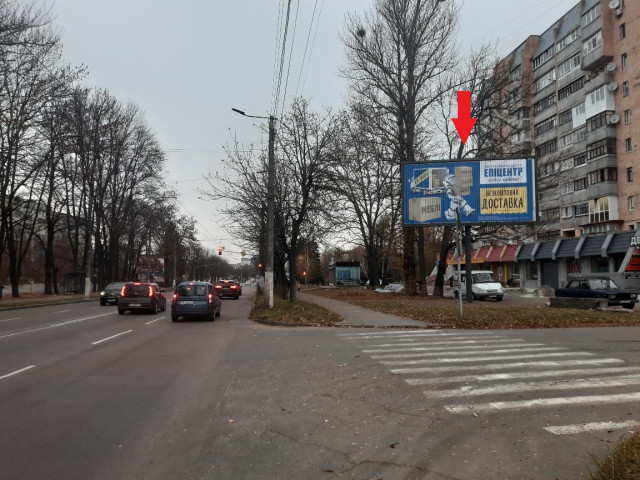 Billboard Zhytomyr,  Покровська вул. (Щорса вул.), 94 (супер-маркет "ВОПАК", Управління патрульної поліції у м. Житомирі, ЖК "Капучіно", Агротехнічний коледж), в напрямку з міста