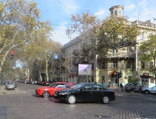 Video billboard Odessa,  Puskins'ka st. - Zukovs'kogo st., (razresenie 480h336)