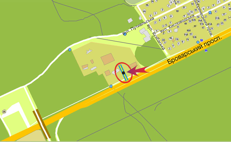 Scrolller, scroll Kyiv,  Brovars'kij pr-t 2/Leroj Merlin - v*izd v Kiiv z Brovars'kogo napramku (A1) SKROLLER