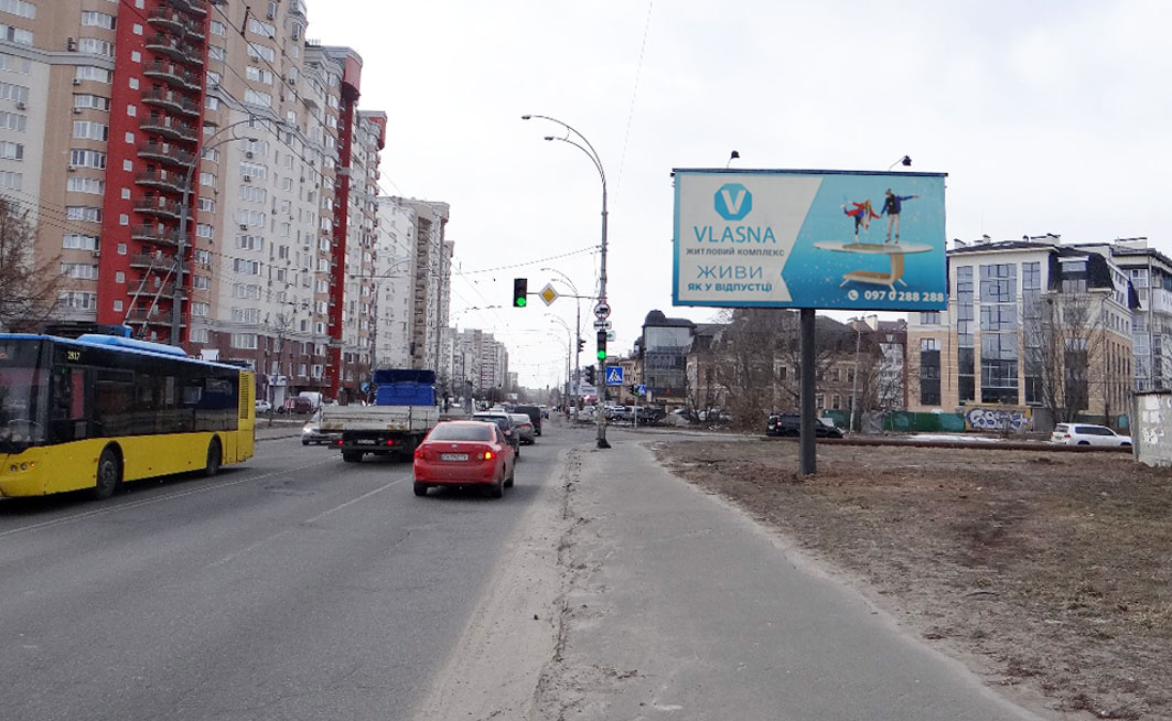 Billboard Kyiv,  st.M Maksimovica (Vil'amsa)/povorot na Zulani (A) na Okruznu
