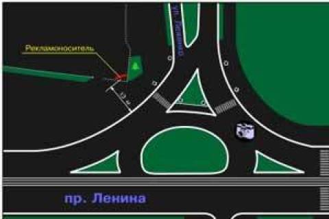 Prismatron, Prism A in Zaporizhzhya, 3x6  av. Lenina - pl. Kosmiceskaa Central'nyj avtovokzal - 222584 scheme