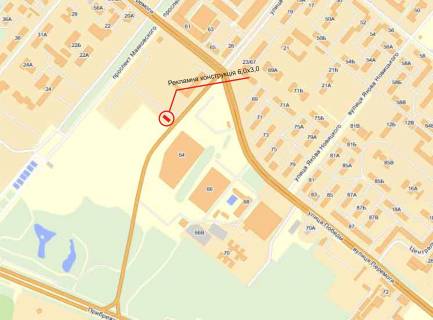 Prismatron, Prism B in Zaporizhzhya, 3x6  st. Lermontova - Voznesenovskij park (naprotiv TC "AMSTOR") - 222683 scheme