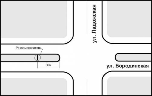 Prismatron, Prism A in Zaporizhzhya, 3x6  st. Ladozskaa - st. Borodinskaa (s Borodinskogo) st. A2 - 222629 scheme