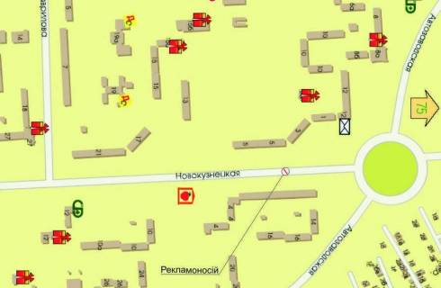 Citylight A in Zaporizhzhya, 1.7x1.1  st. Novokuzneckaa 5 scheme