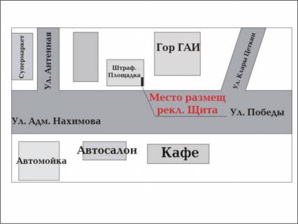 Billboard B in Zaporizhzhya st. Pobedy, Nacpolicia, Novaa Pocta scheme