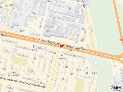 Prismatron, Prism  in Zaporizhzhya st.Kosmicna, perehresta z st.Cumacenko, viizd z mista - 305486 scheme