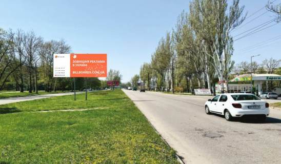 Billboard A in Zaporizhzhya, 6x3  st. Kosmicna, avtosalon, v misto Photo 1