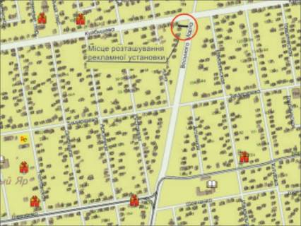 Billboard B in Zaporizhzhya st.8 marta, st.I.Sikorskogo (Kujbyseva) scheme