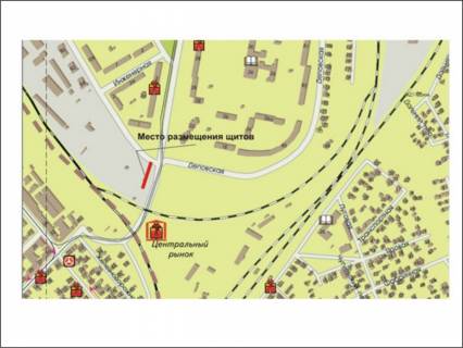 Billboard A in Zaporizhzhya av.Motorostroitelej (st. 8 Marta), r-ok Angolenko,levyj scheme