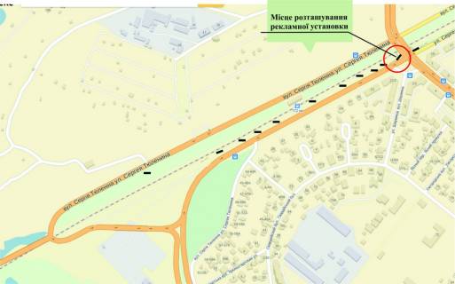 Billboard A in Zaporizhzhya st.Tulenina, st.Pobedy,perekrestok, povorot s Nabereznoj 10 scheme