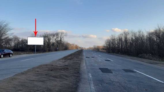 Billboard B in Elizavetivka, 6х3  Автошлях Дніпро - Решетилівка (Н-31), розвилка на с. Єлизаветівка, м. Кам'янське, с. Лобойківка, біля АЗС ВОГ, рух у бік м. Дніпро Photo 1