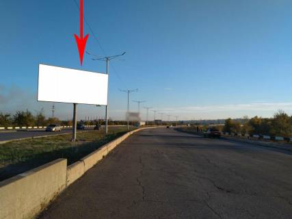 Billboard A in Kam'yanske (Dniprodzerzhinsk), 6х3  Mostovij perehid cerez Dnipro, na rozdilovij smuzi(3), ruh z livogo na pravij bereg Photo 1