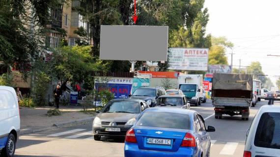 Billboard B in Dnipro (Dnipropetrovsk), 6х3  st. Kalinova, 11B - prosp. Slobozans'kij (Gaz. Pravda), rinok Photo 1