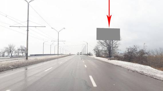 Billboard A in Dnipro (Dnipropetrovsk), 6х3  v'izd na Kajdac'kij mist z Livogo berega Photo 1