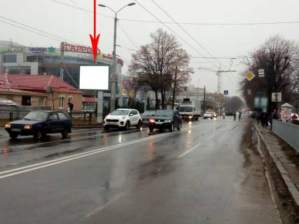 Billboard B in Dnipro (Dnipropetrovsk), 3.14х2.32  st. Titova - st. Makarova, bila TRC APPOLO, bila svitlofora Photo 1