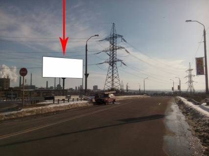 Billboard B in Kam'yanske (Dniprodzerzhinsk), 6х3  avtorozv'azka st. Siceslavs'kij slah - st. Dorozna - av. Uvilejnij (na rozdilovij smuzi slahoprovodu), napramok do viizdu z mista Photo 1