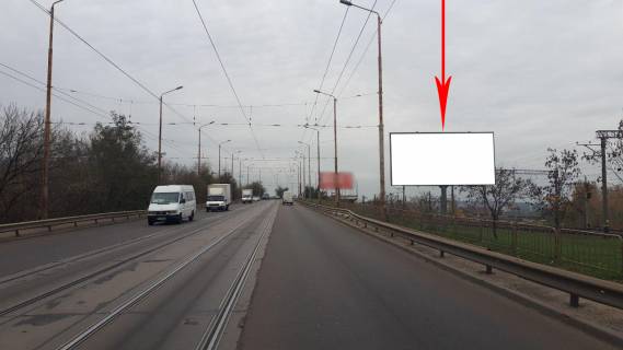 Billboard A in Dnipro (Dnipropetrovsk), 6х3  v'izd na Amurs'kij mist z livogo berega Photo 1