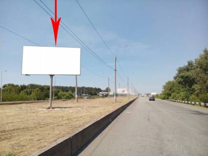 Billboard A in Kam'yanske (Dniprodzerzhinsk), 6х3  Mostovij perehid cerez Dnipro, zizd, bila AZS "WOG", ruh z pravogo na livij bereg Photo 1