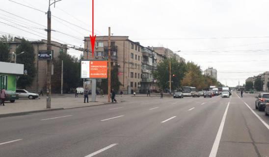 Backlight B in Dnipro (Dnipropetrovsk), 3.14х2.32  prosp. Slobozans'kij (Gazeti Pravda), 117 - st. Voronez'ka, ruh do viizdu z mista, na svitlofori, na svitlofori Photo 1