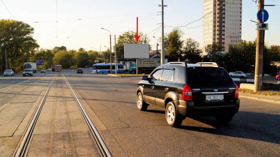 Billboard A in Dnipro (Dnipropetrovsk), 6х3  prosp. Manujlivs'kij (Voroncova) zaizd na prosp. Slobozans'kij (Pravda) Sina AZS Photo 1